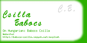 csilla babocs business card